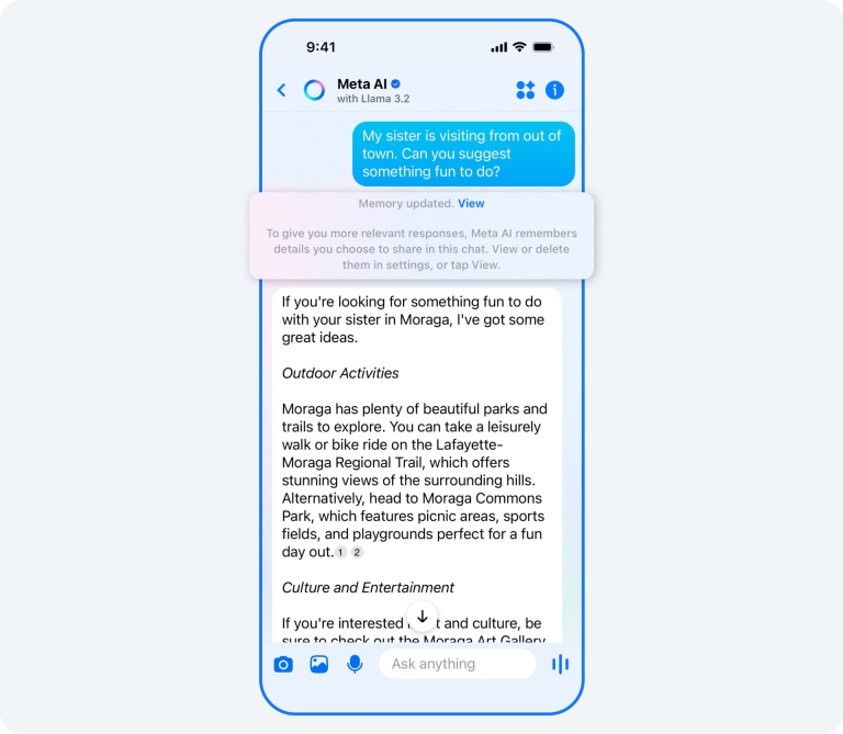 هوش مصنوعی متا حالا از داده‌های فیسبوک و اینستاگرام برای شخصی‌سازی پاسخ‌ها استفاده می‌کند