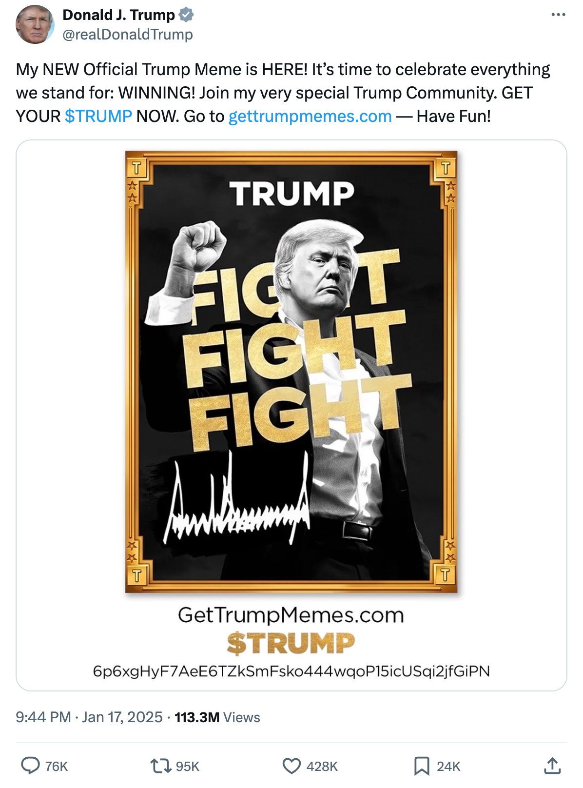 با وجود سود هنگفت خریداران اولیه،‌ میم‌کوین ترامپ بیش از ۸۰۰ هزار نفر را متضرر کرده است