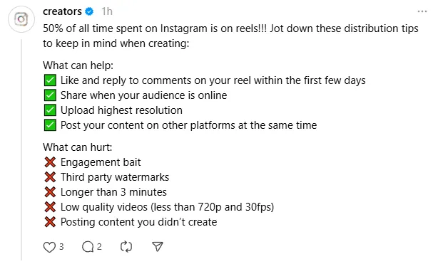 تغییر سیاست اینستاگرام: حالا ریلزهای ۳ دقیقه‌ای مجاز هستند – ITIRAN