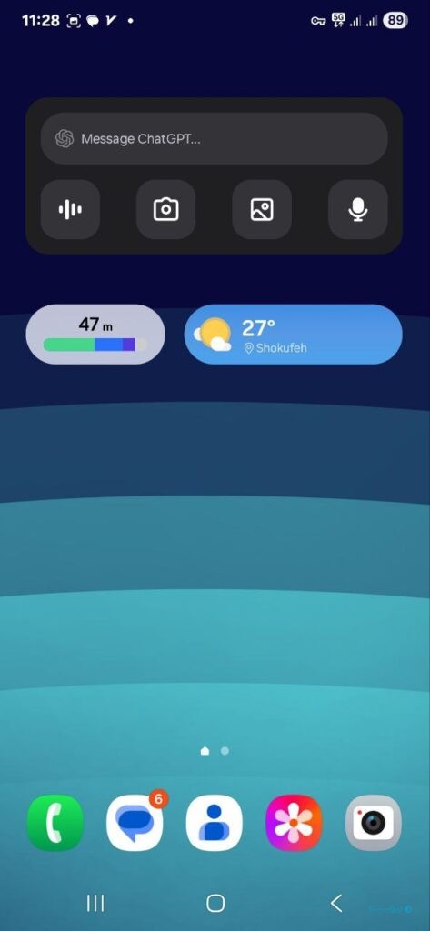 تصویری از فعال‌شدن فناوری ۵G بر روی گوشی سری S سامسونگ