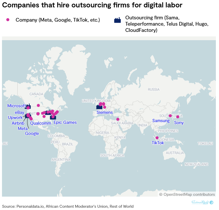 شبکه پنهانی شرکت‌های بزرگ فناوری برای بهره‌کشی از کارکنان دیجیتالی در آفریقا
