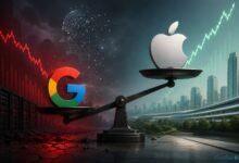 گوگل در تردید بازار، اپل در اوج ارزش‌گذاری