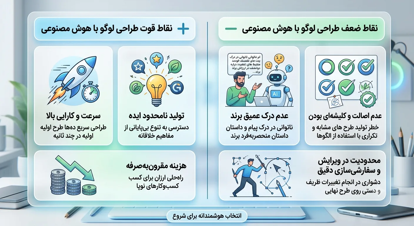 طراحی لوگو با هوش مصنوعی + ابزار ها و ترفند ها – ITIRAN