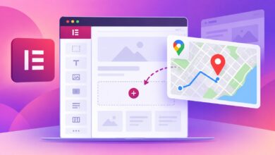 آموزش ثبت نقشه گوگل در المنتور + تنظیم موقعیت و نقشه